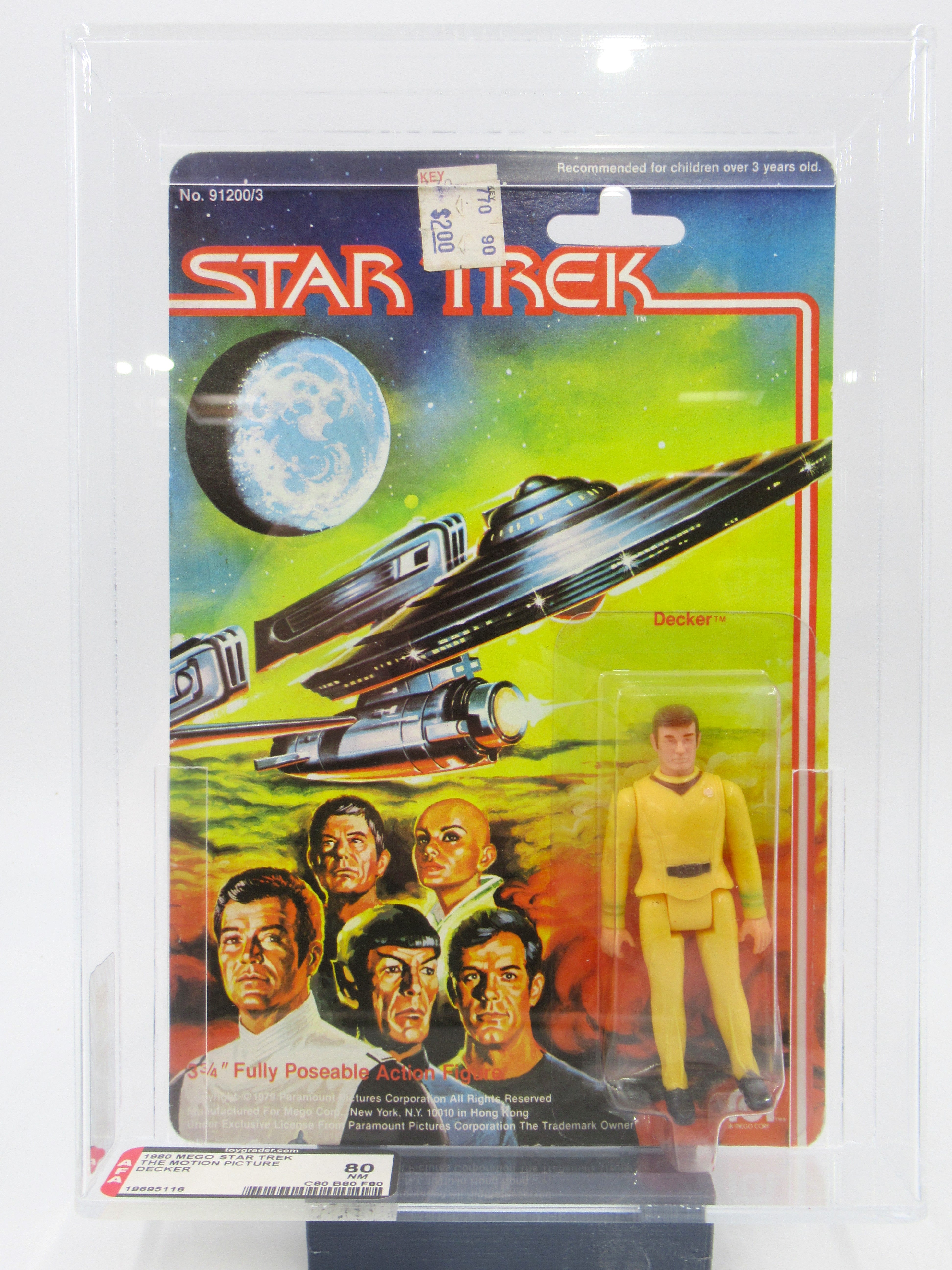 STAR TREK Decker Graded Action Figure (AFA 80 NM) - Mego (1980) Vintage Toy